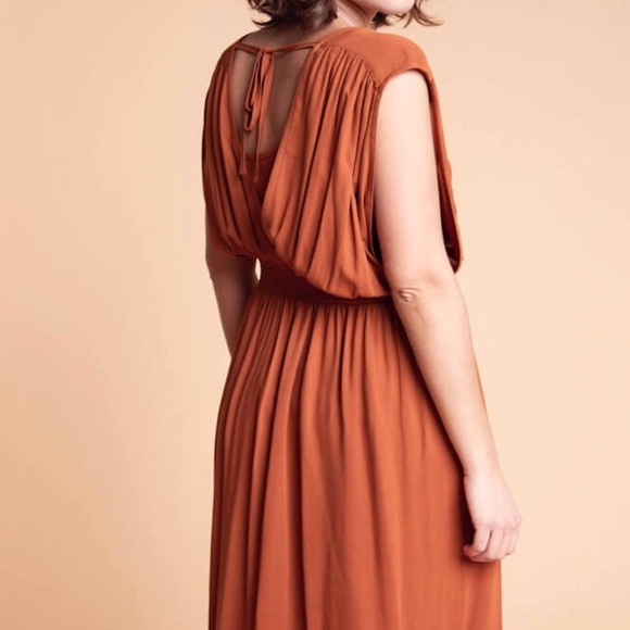 Cassavetes Camel Grecian Dress - Picture 4 of 4